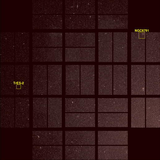 Full Focal Plane Image (First Light for Kepler Photometer